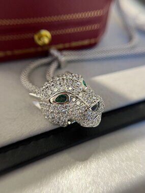 Cartier's Luxury Panther Head Pendant Necklace